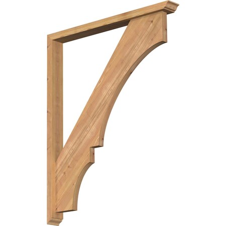 Ekena Millwork Balboa Traditional Smooth Bracket w/ Offset Brace, Western Red Cedar, 3 1/2"W x 34"D x 42"H BKT0402X34X42BOA01SWR